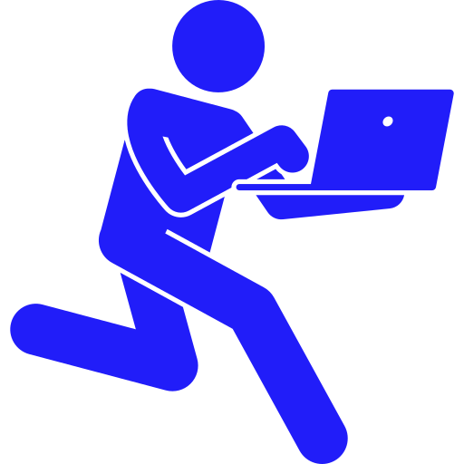 Laptop Roaming Man
